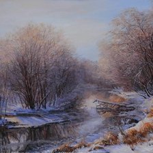 Схема вышивки «зимний ручей»