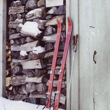 Схема вышивки «Лыжи»