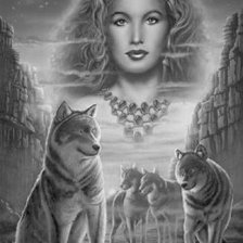 Схема вышивки «повелительница волков»