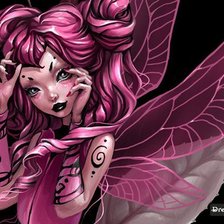 Схема вышивки «лиловая фея»