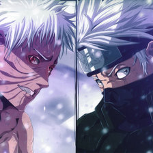 Схема вышивки «Kakashi and Obito»