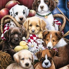 Схема вышивки «Друзья»