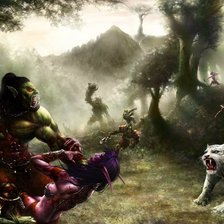 Схема вышивки «Битва Орды и Эльфов»