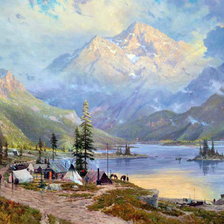 Схема вышивки «Горный пейзаж»