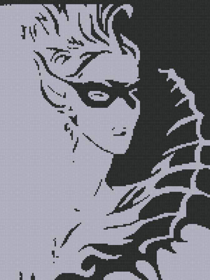 маска - девушка, карнавал, монохром - предпросмотр