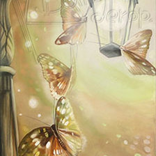 Схема вышивки «не одинокий фонарь»