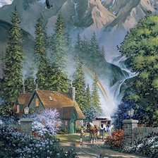 Схема вышивки «Горный пейзаж-1»