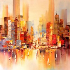 Схема вышивки «Город небоскребов»