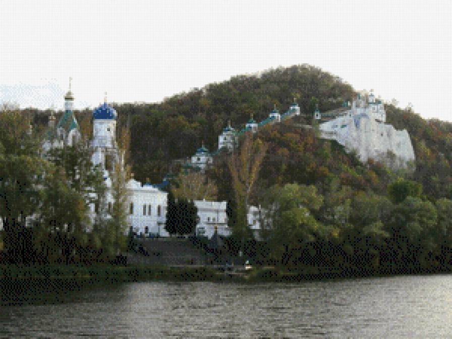 Город на реке - река, вода, дома. - предпросмотр