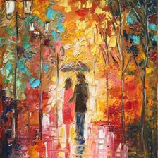 Влюбленные под дождем