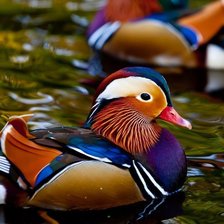 Схема вышивки «Мандаринка-утка»