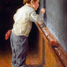 Схема вышивки «детство в картинах Джима Дели»