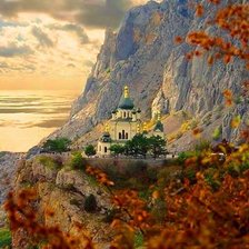 Схема вышивки «собор в горах»