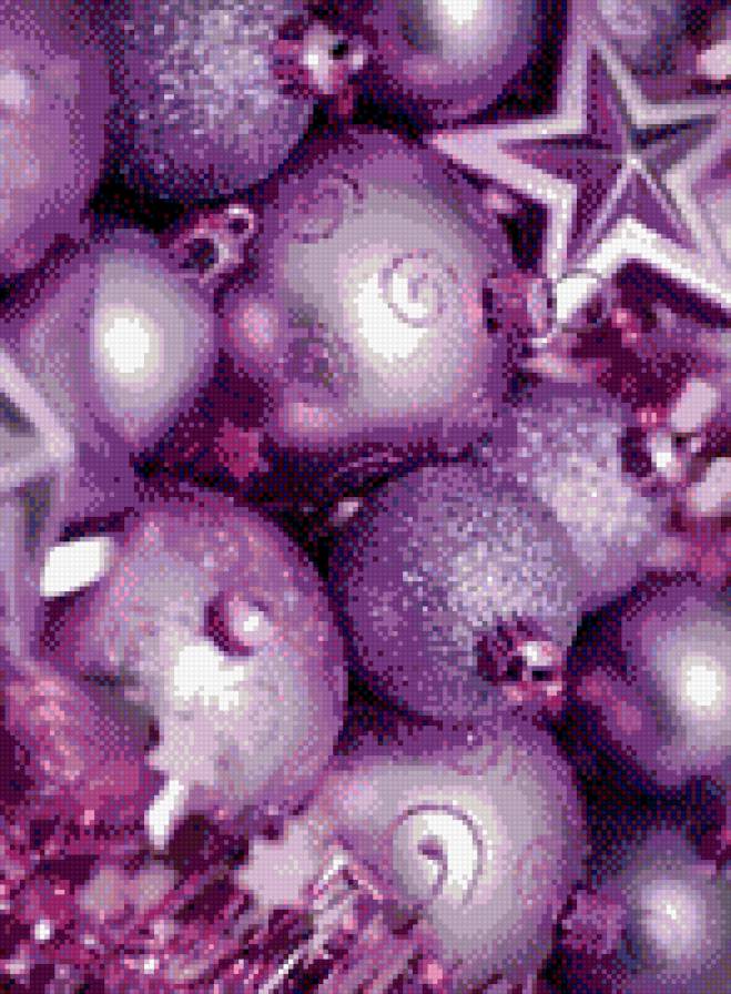 елочные игрушки - игрушки, шар, сиреневый, новый год - предпросмотр