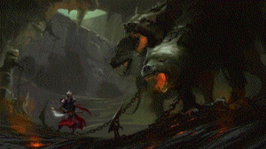 битва - цербер, мифы, воин - предпросмотр