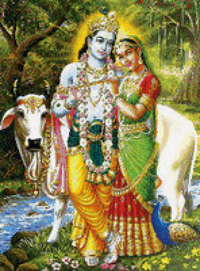 Радха и Кришна - радха, божества, кришна, индия - предпросмотр