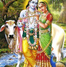 Схема вышивки «Радха и Кришна»