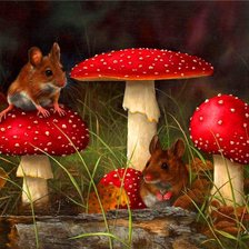 Схема вышивки «Мышата»