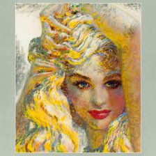 Схема вышивки «Девушка позирует»