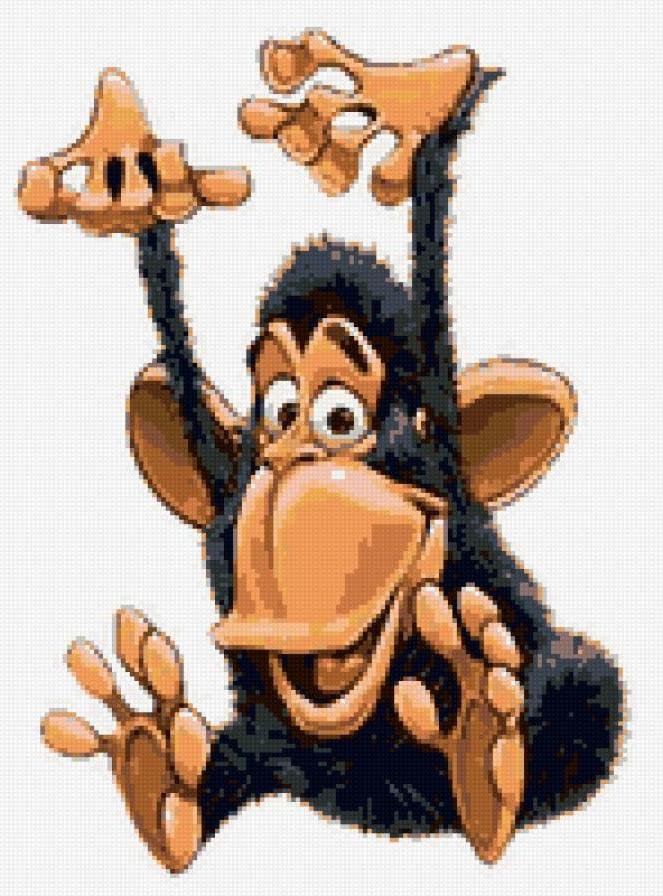 вышить - обезьян подушчатый - оригинал