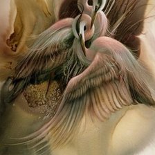 Схема вышивки «Два журавля»