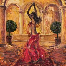 Схема вышивки «восточная танцовщица»