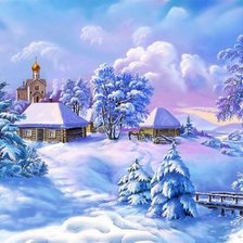 Схема вышивки «зима»