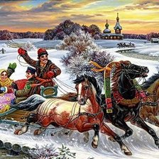 Схема вышивки «Рождественские гулянья»