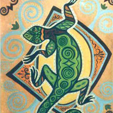 Схема вышивки «африканская ящерица»