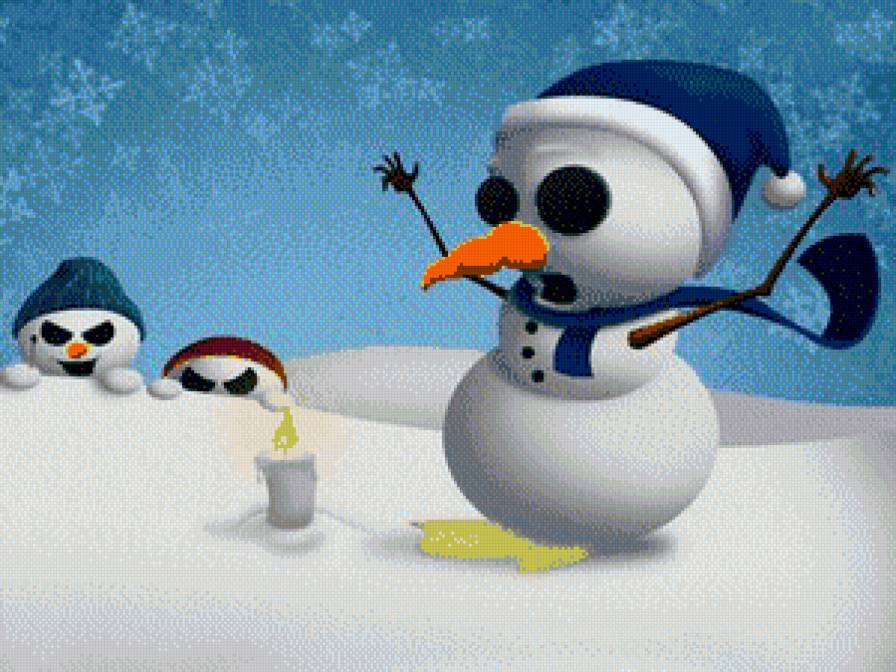 Снеговик - снеговики, новый год, снег - предпросмотр