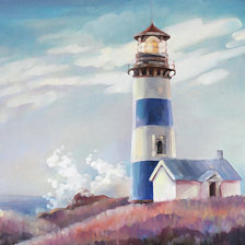 Схема вышивки «Маяк на лавандовом склоне (2)»