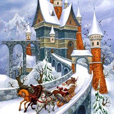 Схема вышивки «Избушка деда Мороза»