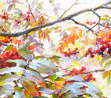 Схема вышивки «рябина»