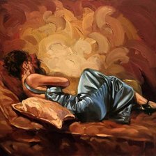 Схема вышивки «Спящая девушка»