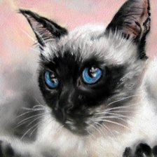 Схема вышивки «Кот готовится к прыжку»