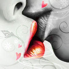 Схема вышивки «KISS»