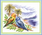 Схема вышивки «Попугайчики»