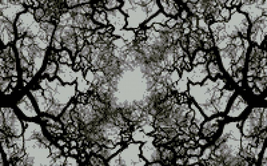 Ветки - черно-белое - предпросмотр