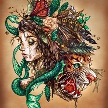 Схема вышивки «Тату»