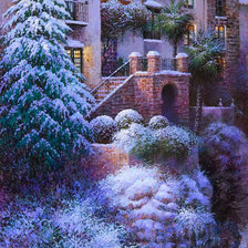 Схема вышивки «загородный дом»