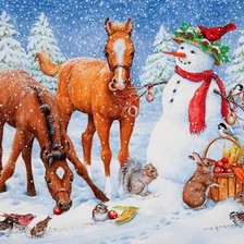 Схема вышивки «веселая компания»