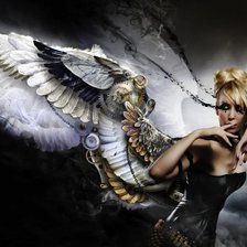 Схема вышивки «ангел стимпанк»