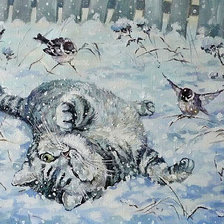 Схема вышивки «зимние забавы»