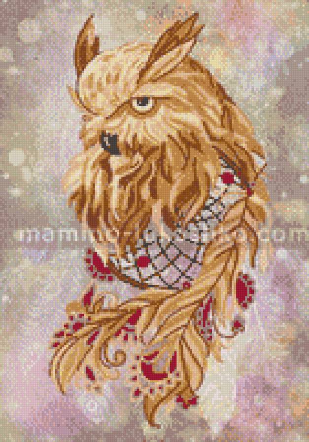 Сова ловец снов - сова, арт, ловец_снов - предпросмотр