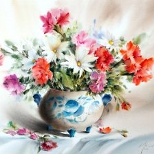 Схема вышивки «Акварельные цветы»