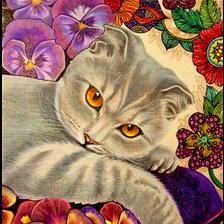 Схема вышивки «котик»