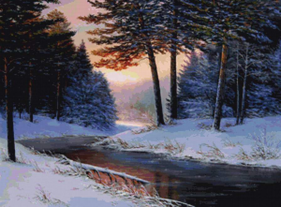 Зимний пейзаж - пейзаж, природа - предпросмотр