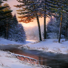 Схема вышивки «Зимний пейзаж»