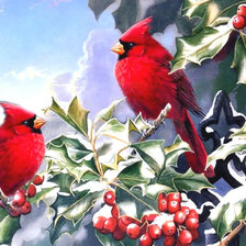 Схема вышивки «Птички 3»