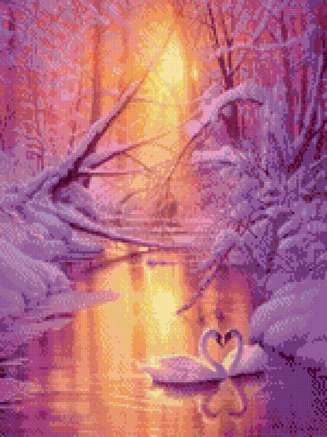 Лебединая верность - лебеди - предпросмотр